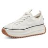 Plateausneaker TAMARIS "Milena", Damen, Gr. 40, weiß, Textil, Synthetik, sportlich, Schuhe, Freizeitschuh, Halbschuh, Schnürschuh mit Touch-It Ausstattung