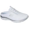 Sabot SKECHERS "SUMMITS SWIFT STEP", Damen, Gr. 39, weiß, Textil, sportlich, Schuhe, Sommerschuh, Schlappen, Schlupfschuh in veganer Verarbeitung