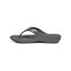 Aetrex Women's Fiji Orthopedic Arch Support Flip Flops - Water-Friendly Metatarsal Soft Toe Post Flip Flops Sandals, Charcoal, 6 UK