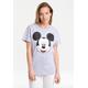 T-Shirt LOGOSHIRT "Disney - Mickey Mouse Gesicht" Gr. M, grau (grau, meliert) Damen Shirts Print