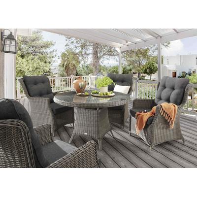 Garten-Essgruppe DESTINY "CASA LUNA", grau (vintage grau), Polyester, Sitzmöbel-Sets, Aluminium, Polyrattan Image