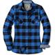 CQR Women's Plaid Flannel Shirt Long Sleeve, All-Cotton Soft Brushed Casual Button Down Shirts, Flannel Plaid Shirts Classic Blue, XS