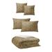 The Tailor's Bed Kelda Navy Brass Standard Cotton 5 Piece Duvet Cover Set Cotton | King Duvet Cover + 2 King Shams | Wayfair ALI-NAV-DCV-SK-5PC