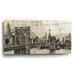 Red Barrel Studio® Epic Art 'Vintage NY Brooklyn Bridge Skyline' By M Vintage NY Brooklyn Bridge Skyline by Michael Mullan | Wayfair