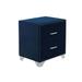 Mercer41 Kelissa 2 - Drawer Nightstand in Blue Wood in Blue/Brown | 25.47 H x 24.02 W x 18.7 D in | Wayfair A621E388682D4F97B36FE029C7D3C5A5