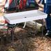 Arlmont & Co. Murnahan Foldable Camping Outdoor Table Plastic/Metal in White | 32.3 H x 47.4 W x 23.6 D in | Wayfair