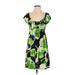 DressBarn Casual Dress - Mini Scoop Neck Short sleeves: Green Dresses - Women's Size 4