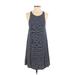 Abercrombie & Fitch Casual Dress - A-Line Scoop Neck Sleeveless: Blue Print Dresses - Women's Size X-Small