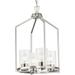 Goodwin Collection Four-Light Brushed Nickel Modern Farmhouse Hall & Foyer Light