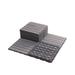 12 in Square Wood Interlocking Flooring Tiles Checker Pattern for Patio Garden Deck (10 Tiles)