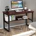Home Office Computer Desk with Shelves Coffee
