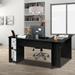 L-Shaped Desk Corner Computer Gaming Laptop Table Black