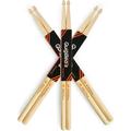 QuigBeats Drum Sticks Hickory 5B Drumsticks Drum sticks for Adults & Kids 3 Pairs - A