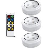 LED Puck Light | Wireless LED Under Cabinet Lighting | Under Counter Lights for Kitchen | Battery Operated Light for Sink Bathroom Pantry Closet Bookshelf Bedroom