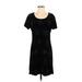 Kathie Lee Cocktail Dress - Shift: Black Jacquard Dresses - Women's Size 4