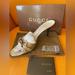 Gucci Shoes | Gucci Logo Heels | Color: Tan/White | Size: 10