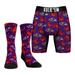 Men's Rock Em Socks Baltimore Ravens Local Food Underwear and Crew Combo Pack