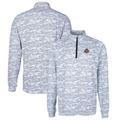 Men's Cutter & Buck Charcoal Ohio State Buckeyes Big Tall Traverse Camo Print Stretch Quarter-Zip Pullover Top