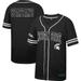 Men's Colosseum Black Michigan State Spartans Free Spirited Mesh Button-Up Baseball Jersey