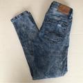 American Eagle Outfitters Jeans | American Eagle Skinny Denim Jeans Distressed Destroyed Light Wash Size 28x30 | Color: Blue | Size: 28