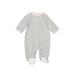 Carter's Long Sleeve Outfit: Gray Jacquard Bottoms - Size Newborn