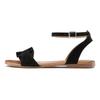 Sandale LASCANA "Sommerschuh", Damen, Gr. 40, schwarz, Obermaterial: 100% Ziegenleder. Futter: 100% Schweinsleder. Decksohle: 100% Rindsleder. Laufsohle: 100% Synthetik, unifarben, modisch, Schuhe Riemchensandale, Sandalette, Sommerschuh aus...