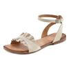 Sandale LASCANA "Sommerschuh", Damen, Gr. 38, beige, Obermaterial: 100% Ziegenleder. Futter: 100% Schweinsleder. Decksohle: 100% Rindsleder. Laufsohle: 100% Synthetik, unifarben, modisch, Schuhe Riemchensandale, Sandalette, Sommerschuh aus...
