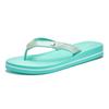 Badezehentrenner VENICE BEACH, Damen, Gr. 39, blau (mint), Obermaterial: 100% Textilmaterial. Futter: 100% Textilmaterial. Decksohle: 100% Synthetik. Laufsohle: 100% Synthetik, Glitzer, unifarben, casual, Schuhe, Sandale, Pantolette, Badeschuh...