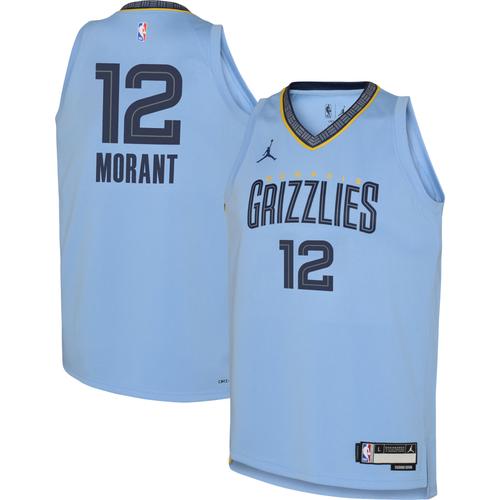 Hellblaues Memphis Grizzlies Swingman-Trikot von Jordan Brand Ja Morant für Jugendliche – Statement Edition