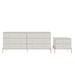 Jasper Full Extension Double Wide Dresser and Nightstand Set of 2 in Off White - Manhattan Comfort 2-652153