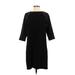 Ann Taylor LOFT Casual Dress - Sweater Dress: Black Dresses - Women's Size 4