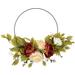 Autumn Harvest Artificial Floral Fall Foliage Twig Wreath with, 21"