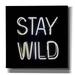 Epic Graffiti Stay Wild In Neon White by Epic Portfolio Canvas Wall Art 26 x26