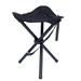 Folding Tripod Camping Stoolï¸±Tri-Leg Slacker Chair Super Compact for Outdoor Backpacking Fishing Picnic Travel Beach BBQ (Color: Black)