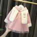 Tejiojio Girls and Toddlers Soft Cotton Clearance Toddler Baby Kids Girl Thick Warm Hooded Coat Princess Dress Set Outfits Clothes