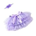 KI-8jcuD Cute Outfits For Kids Toddler Baby Girls Soft Fluffy Tutu Skirt Solid Bowknot Party Carnival Mesh Tulle Tutu Skirt With Hairband Layettes For Baby Gift Big Girls Outfits New Born S