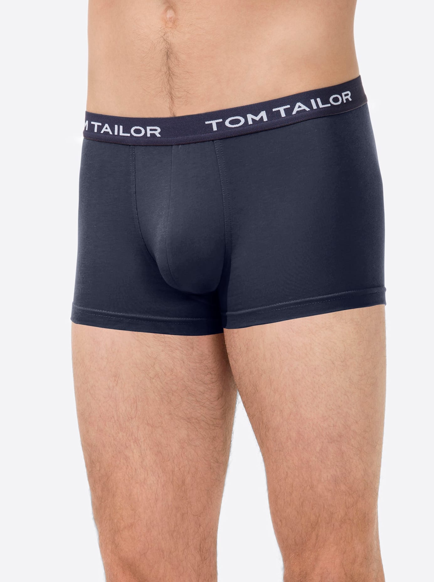 Panty TOM TAILOR, Herren, Gr. 4, 3 Stk., bunt (marine, rot, grau, meliert), 95% Baumwolle, 5% Elasthan, Unterhosen Panty