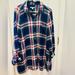 American Eagle Outfitters Tops | American Eagle Xxl Long Plaid Shirt/Dress | Color: Blue/Red | Size: Xxl