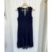 Anthropologie Dresses | Anthropologie Seen Worn Kept Sz 6 Dress Lace Navy Blue Midi Sleeveless | Color: Blue | Size: 6