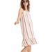 Madewell Dresses | Cco Madewell 100% Cotton, Textured, Striped, Ribbon Strap Dress | Color: Cream/Tan | Size: M