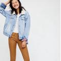 Free People Jackets & Coats | Free People Trucker Fleece Lined Jean Jacket | Color: Blue | Size: S