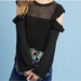 Anthropologie Sweaters | Anthropologie Maeve Ruffled Open Cold Shoulder Sweater In Black Small | Color: Black | Size: S