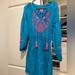 Lilly Pulitzer Dresses | Lilly Pulitzer Euc Blue Pink Embroidered Dress | Color: Blue/Pink | Size: M