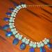 J. Crew Jewelry | New J Crew Statement Necklace Aqua Teal Turquoise Stones Gold Tone Chain | Color: Blue/Gold | Size: Os