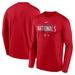 Men's Nike Red Washington Nationals Authentic Collection Team Logo Legend Performance Long Sleeve T-Shirt