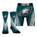 Men's Rock Em Socks Philadelphia Eagles V Tie-Dye Underwear and Crew Combo Pack