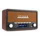 Audizio Foggia Retro Portable DAB+ Digital Radio Stereo Speaker with Bluetooth, FM Tuner, Wake-Up Alarm - Copper