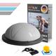 DH FitLife Balance Ball, Yoga Balance Trainer Diameter 60 x 22 cm up to 200 kg, Half Exercise Ball Fitness Balance Board with Pump and 2 Fitness Bands, Grey