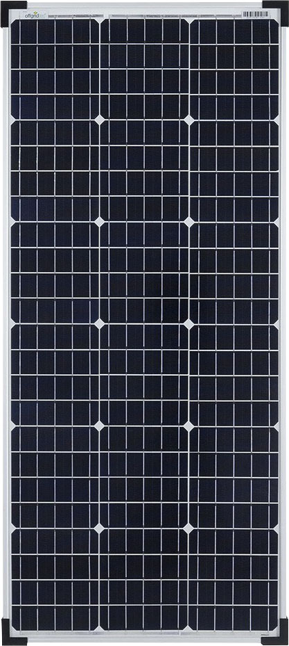Solarmodul OFFGRIDTEC "100W 39V Solarmodul monokristallin", schwarz, Solarmodule, extrem wiederstandsfähiges ESG-Glas Image