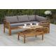 Gartenlounge-Set MERXX "Brasilia" Sitzmöbel-Sets beige (natur, grau) Outdoor Möbel